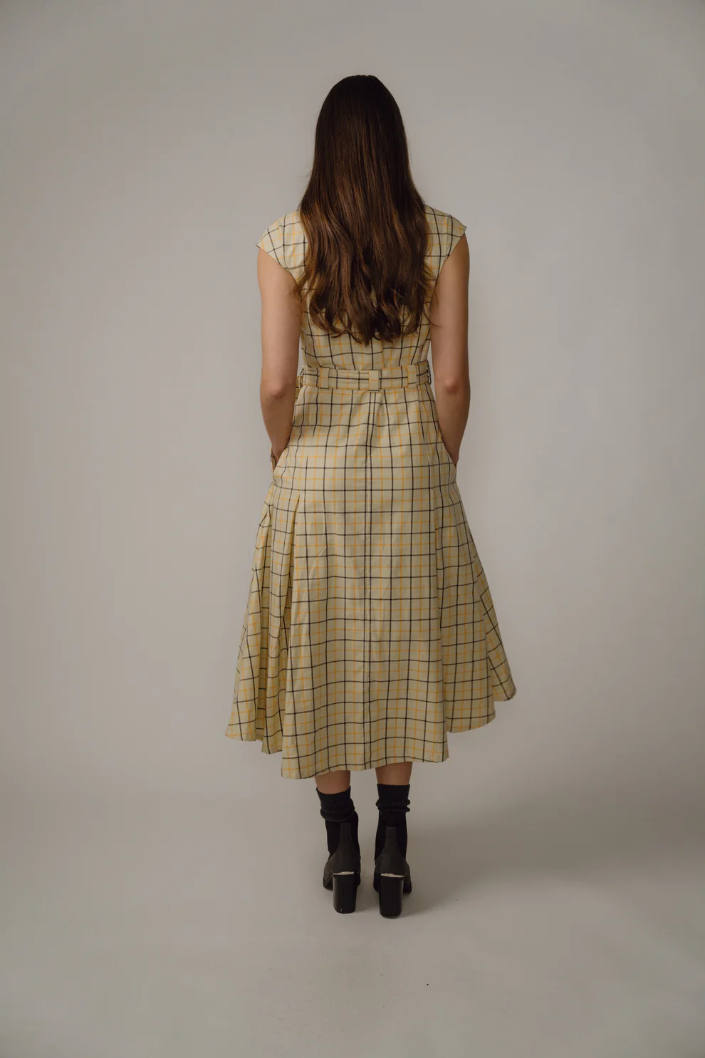 Isabella dress - yellow check Dresses BEIRA