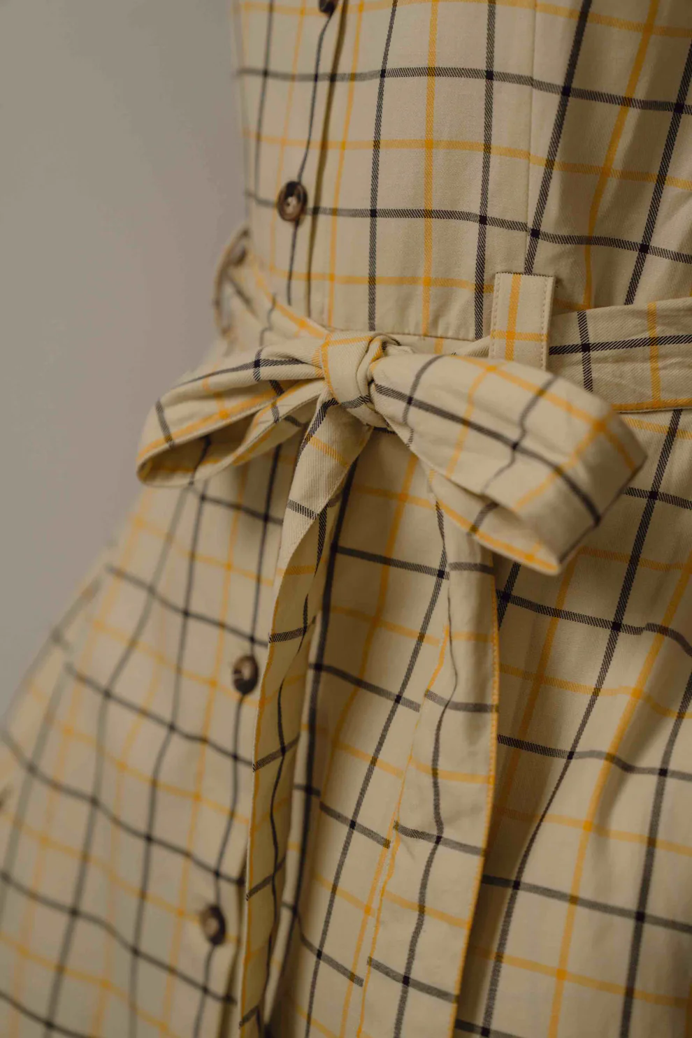 Isabella dress - yellow check Dresses BEIRA