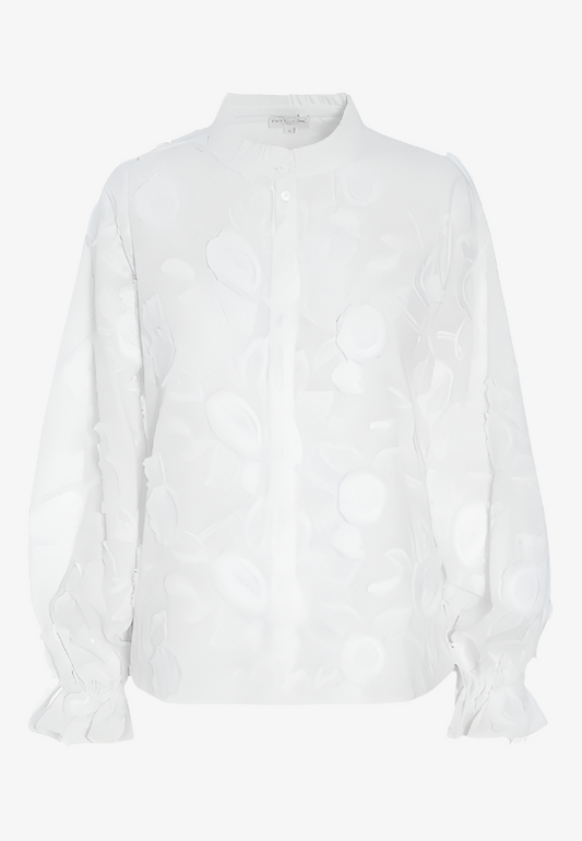 Jasmina blouse with collar - nat. White Blouse DEA KUDIBAL