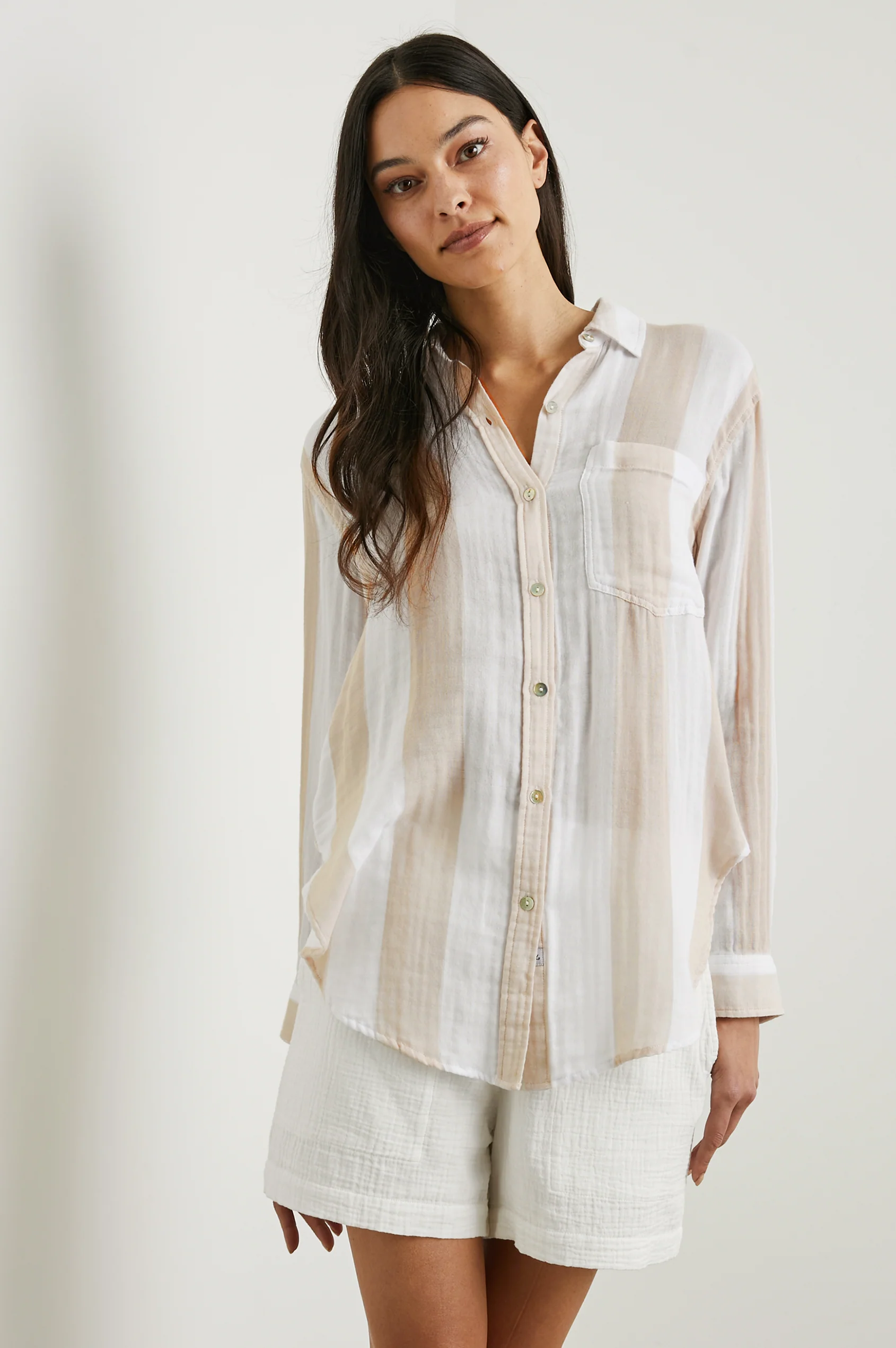 Jaylin shirt - flax stripe Shirts & Blouses RAILS