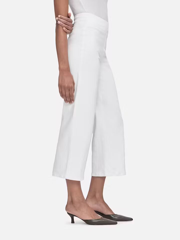 Jetset wide leg crop - white Trousers Frame