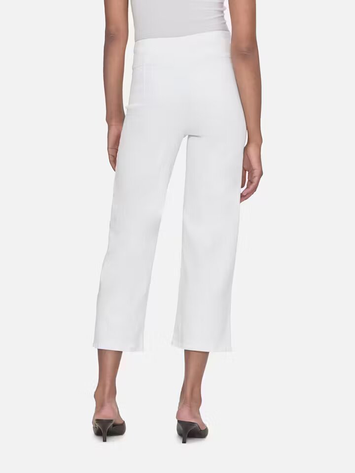 Jetset wide leg crop - white Trousers Frame