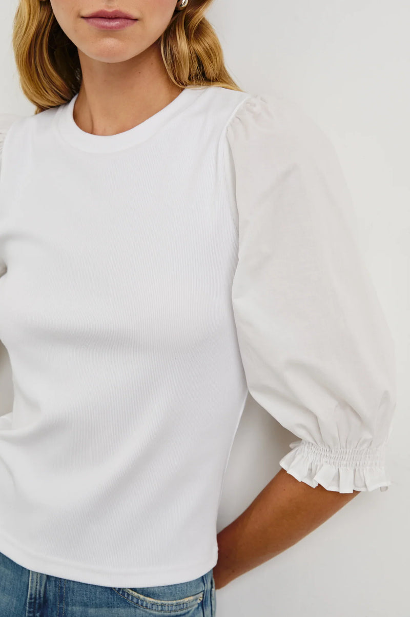 Landyn ribbed top - white Tops RAILS