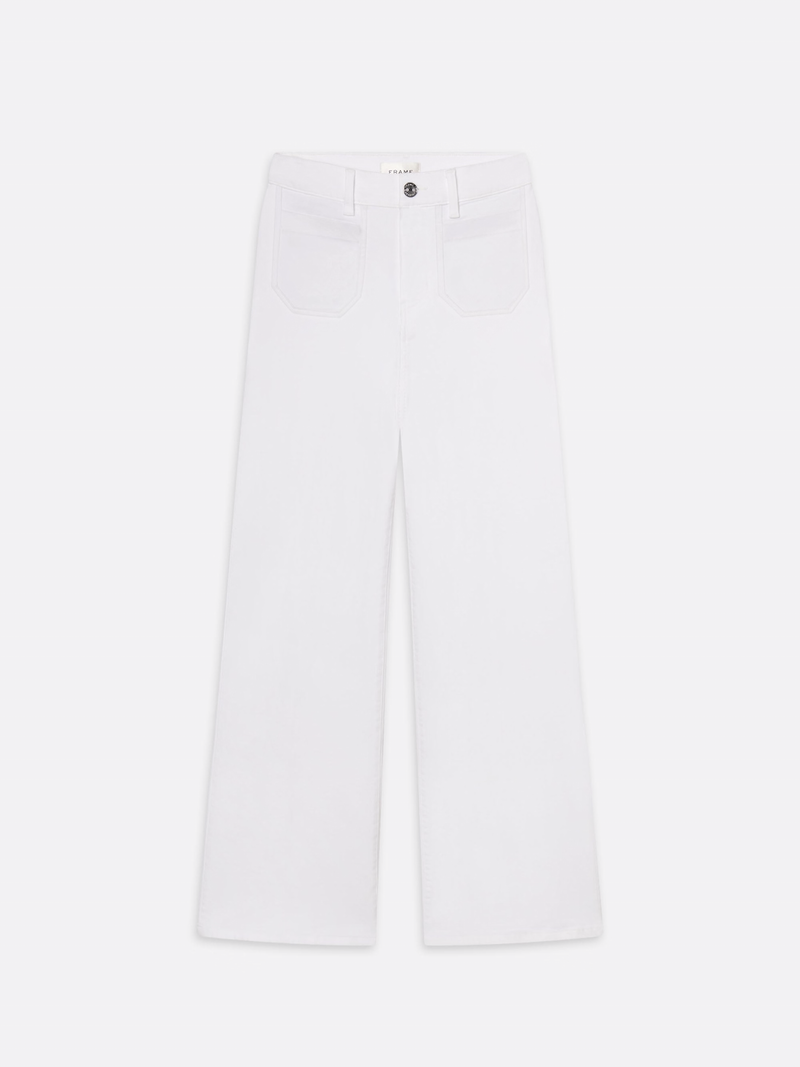 Le slim palazzo modernist pocket - white Jeans Frame