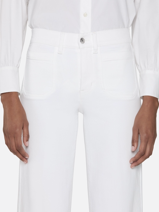 Le slim palazzo modernist pocket - white Jeans Frame