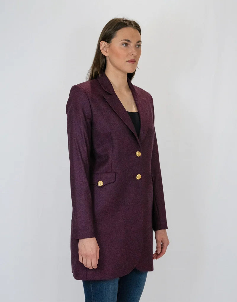 Longline blazer - mulberry Blazers Bearco