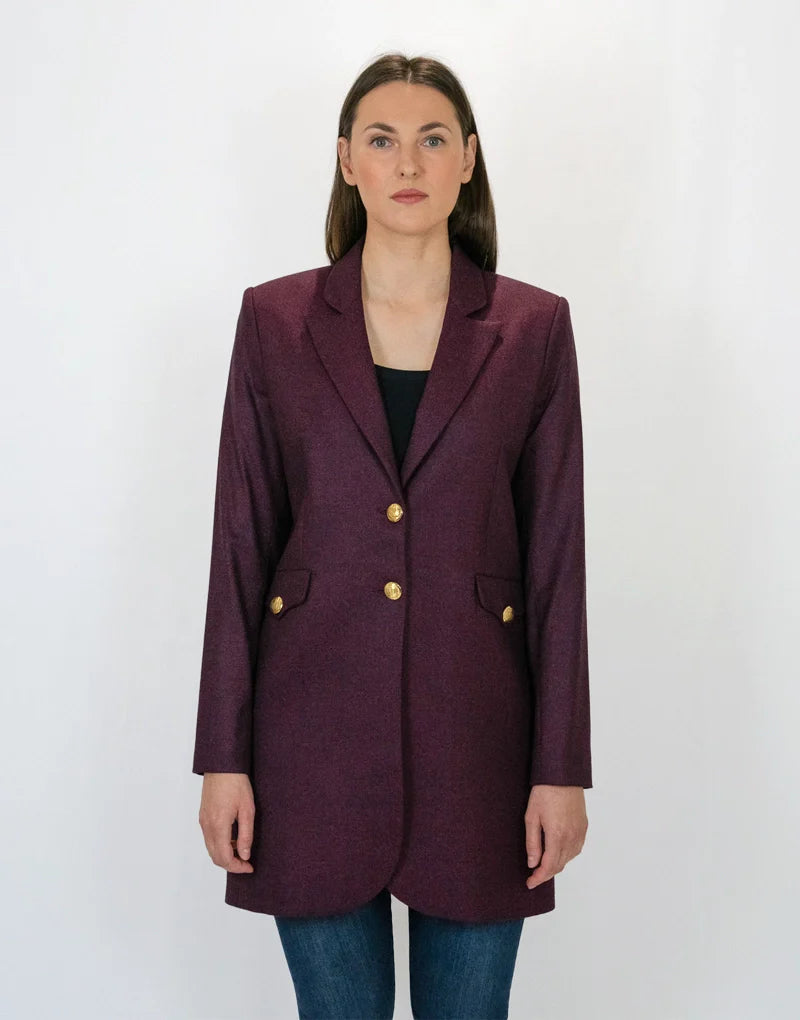 Longline blazer - mulberry Blazers Bearco