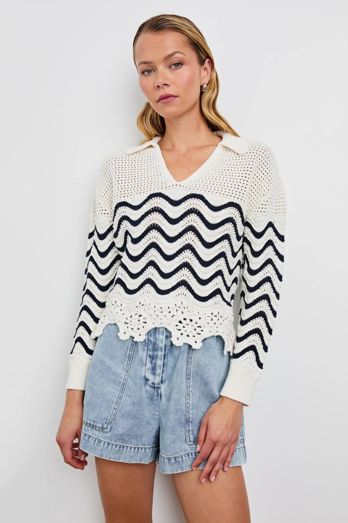 Louise sweater - wave stripe Sweater Rails