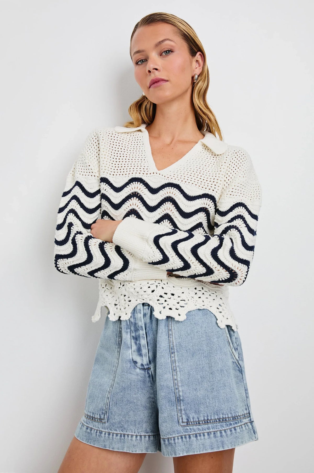 Louise sweater - wave stripe Sweater Rails