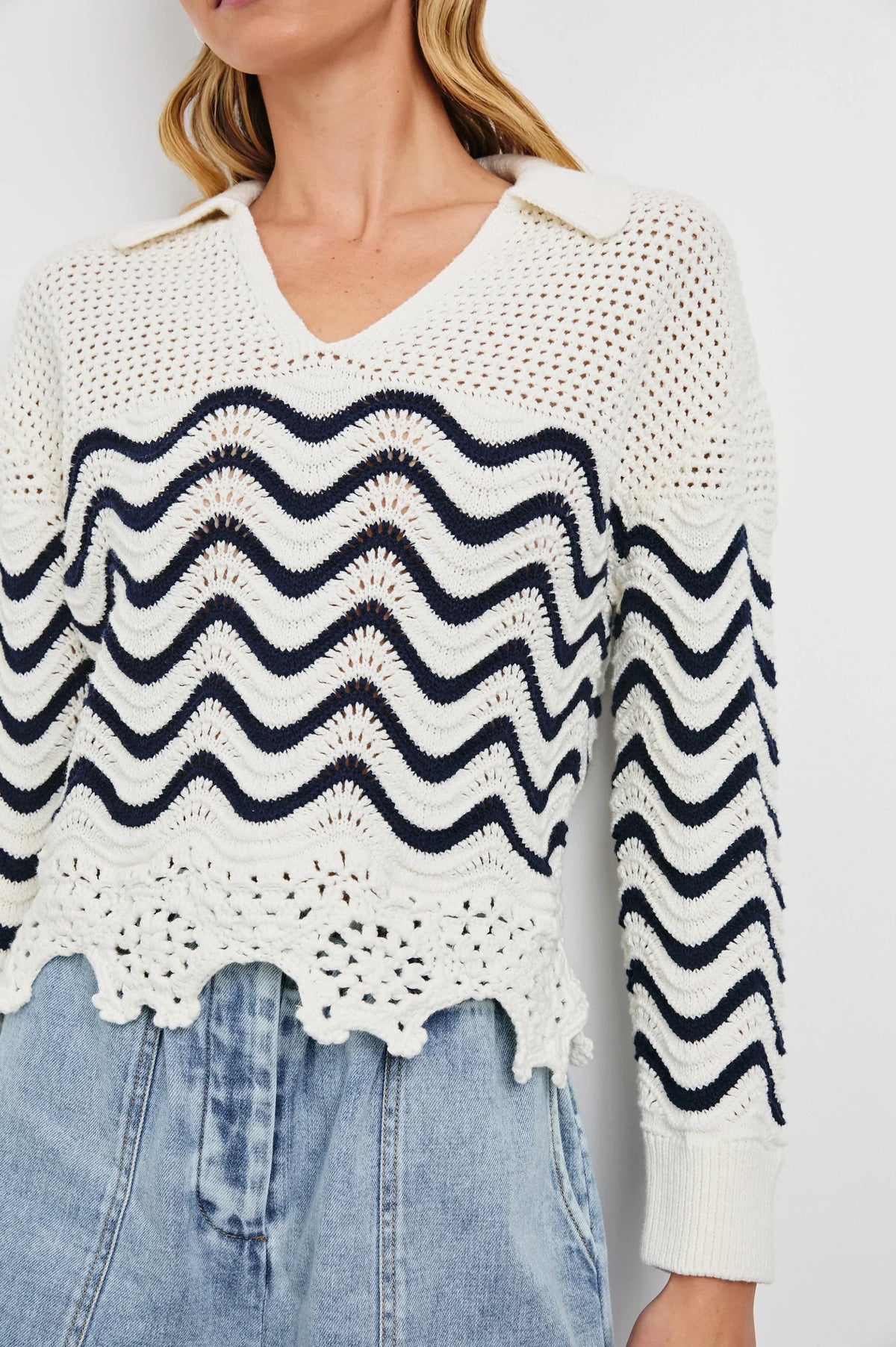 Louise sweater - wave stripe Sweater Rails