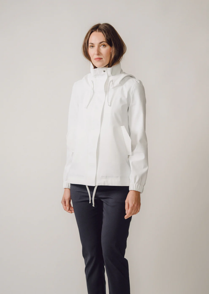 Luisa technical raincoat - white Rain Jackets BEIRA