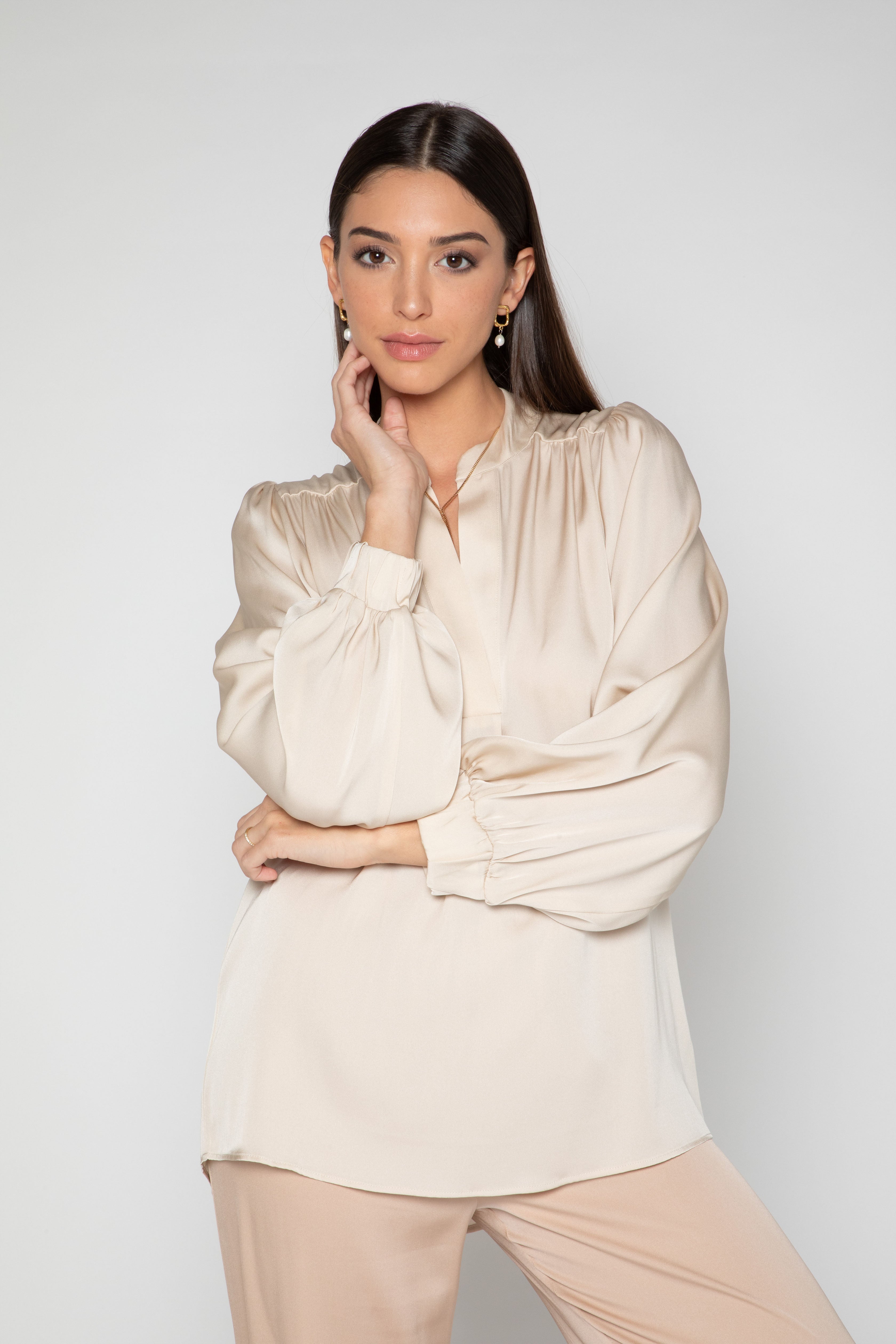 Silk 95 Five Madras blouse - nouvelle white – Pampas