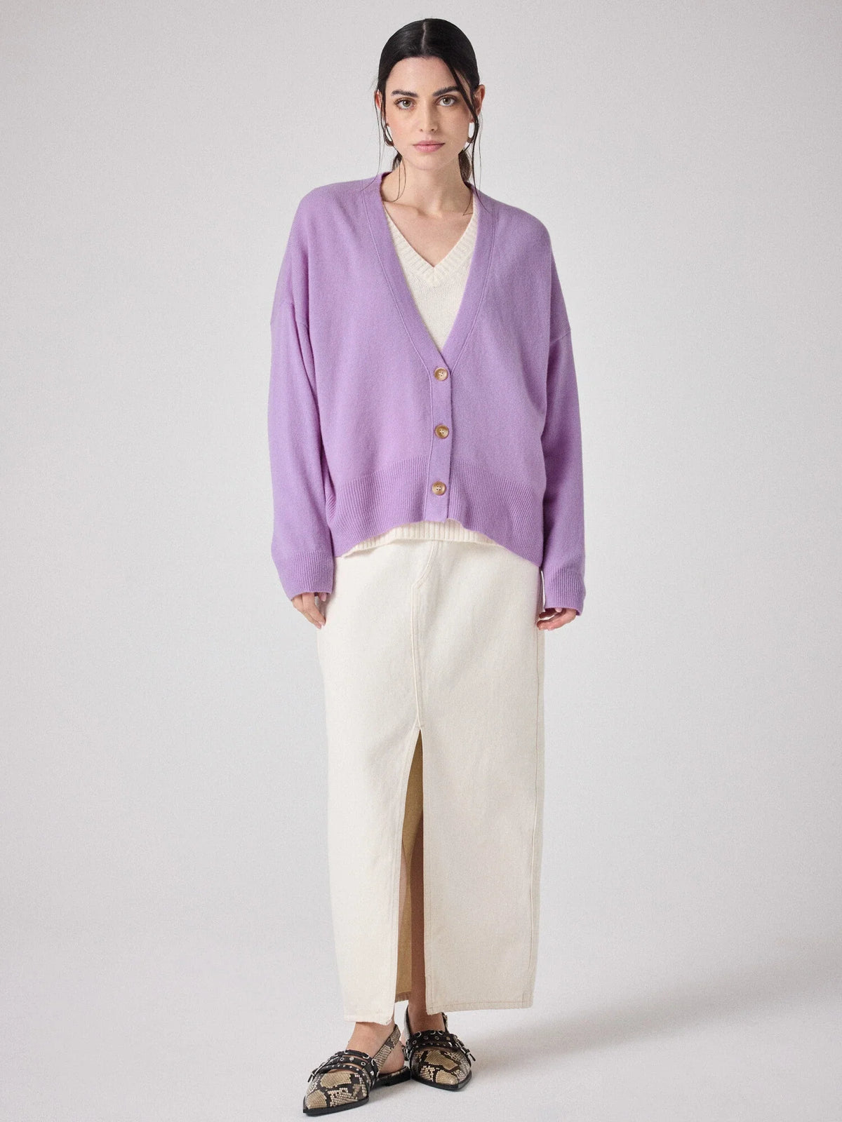 Manille v-neck cardigan - bloom Cardigans Not Shy