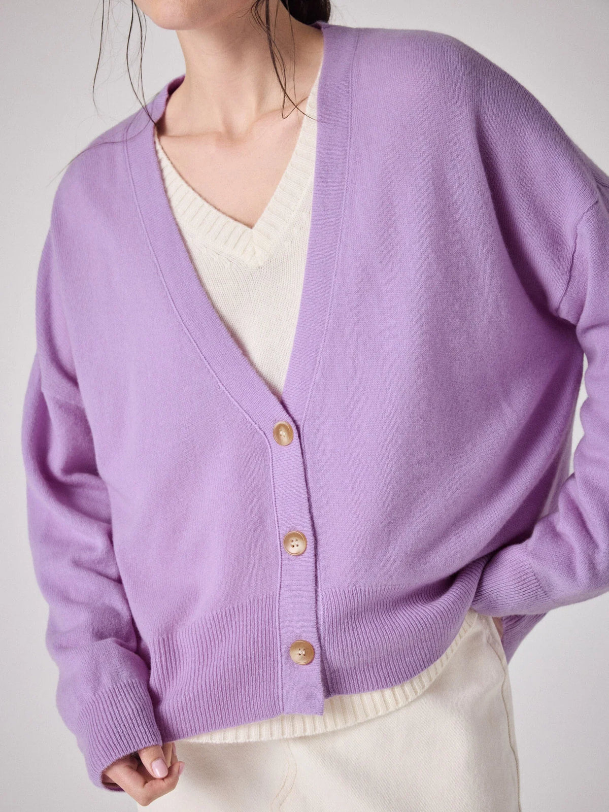 Manille v-neck cardigan - bloom Cardigans Not Shy