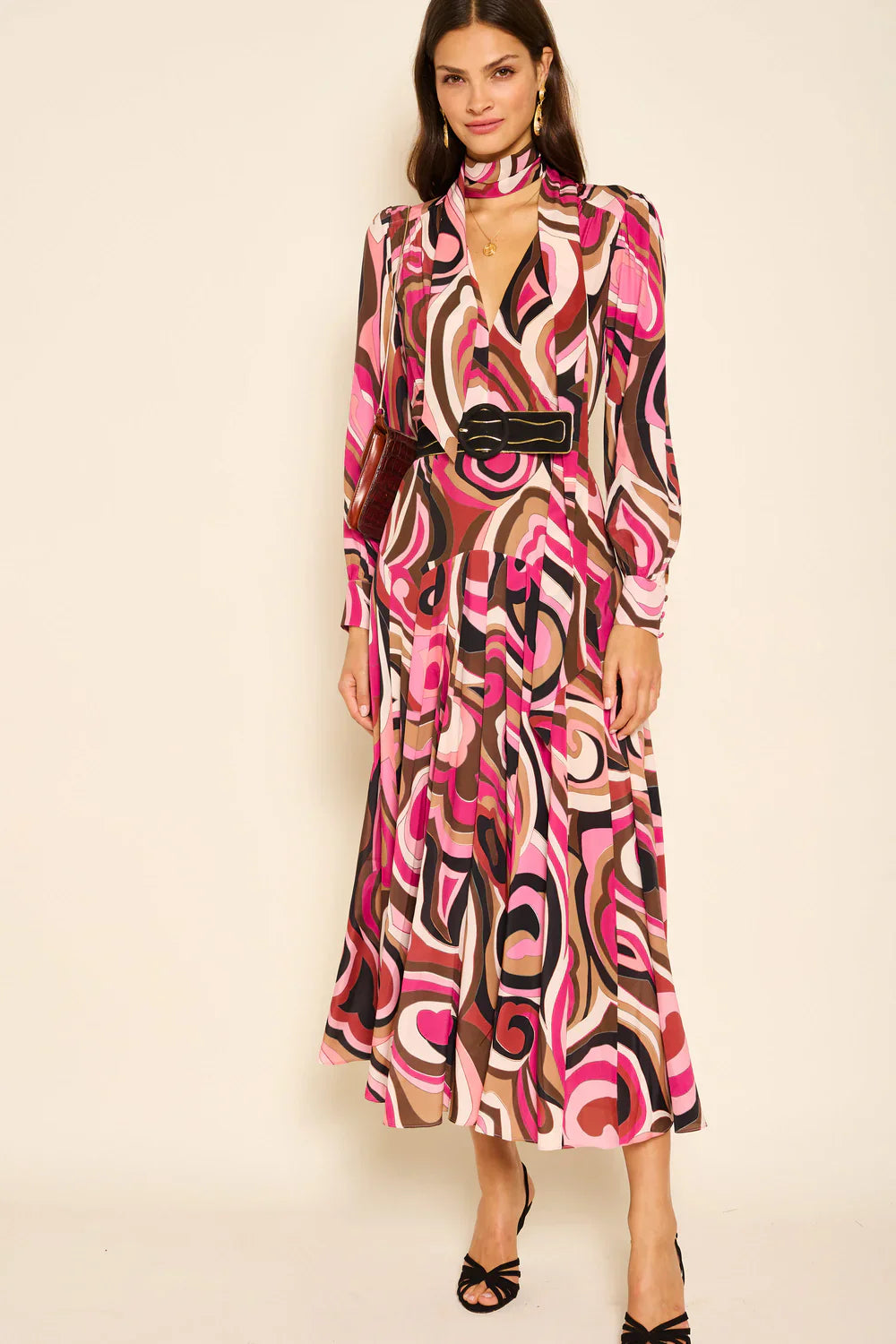 Marigold dress - marble pink Dresses Rixo