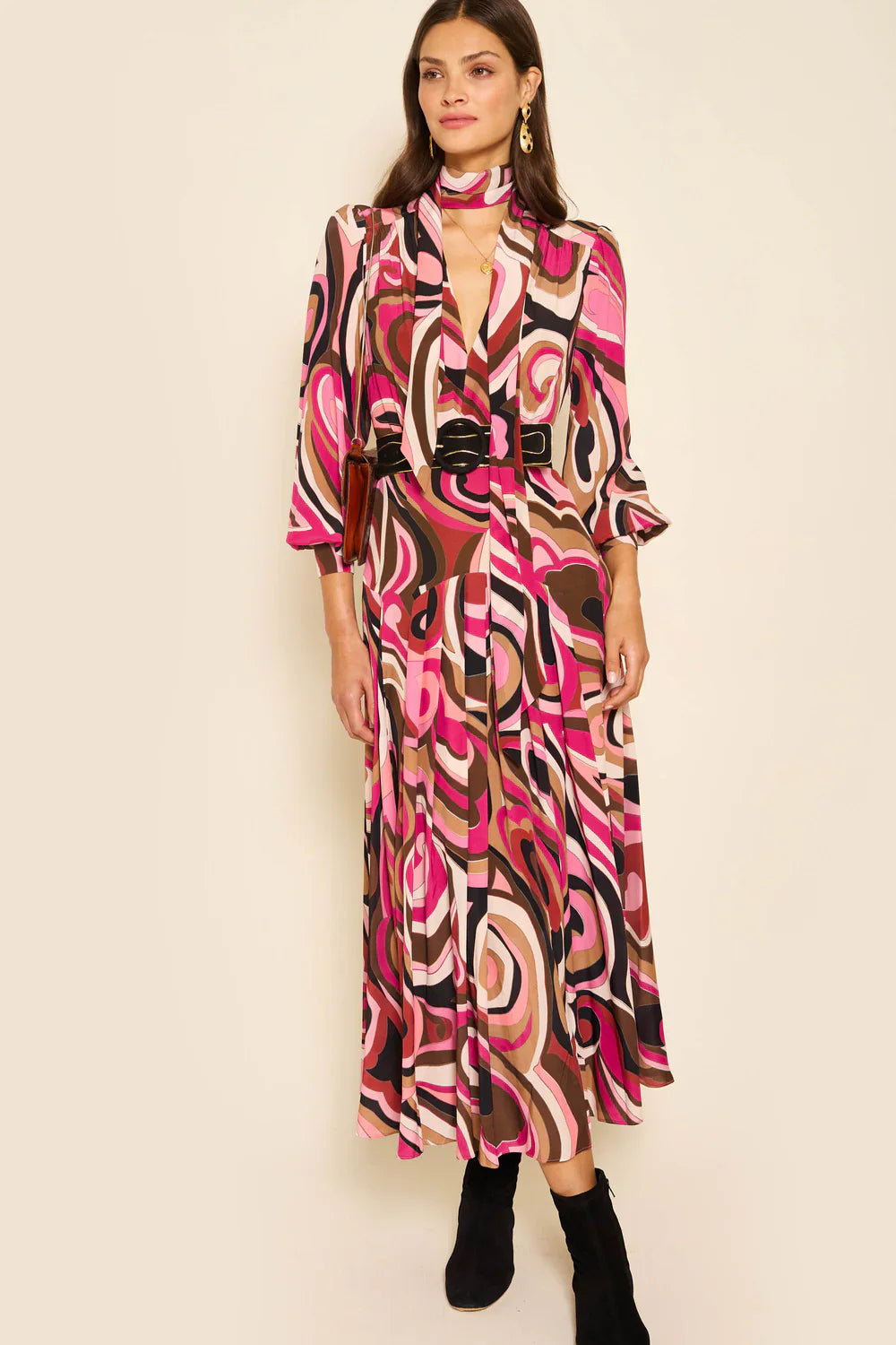 Marigold dress - marble pink Dresses Rixo