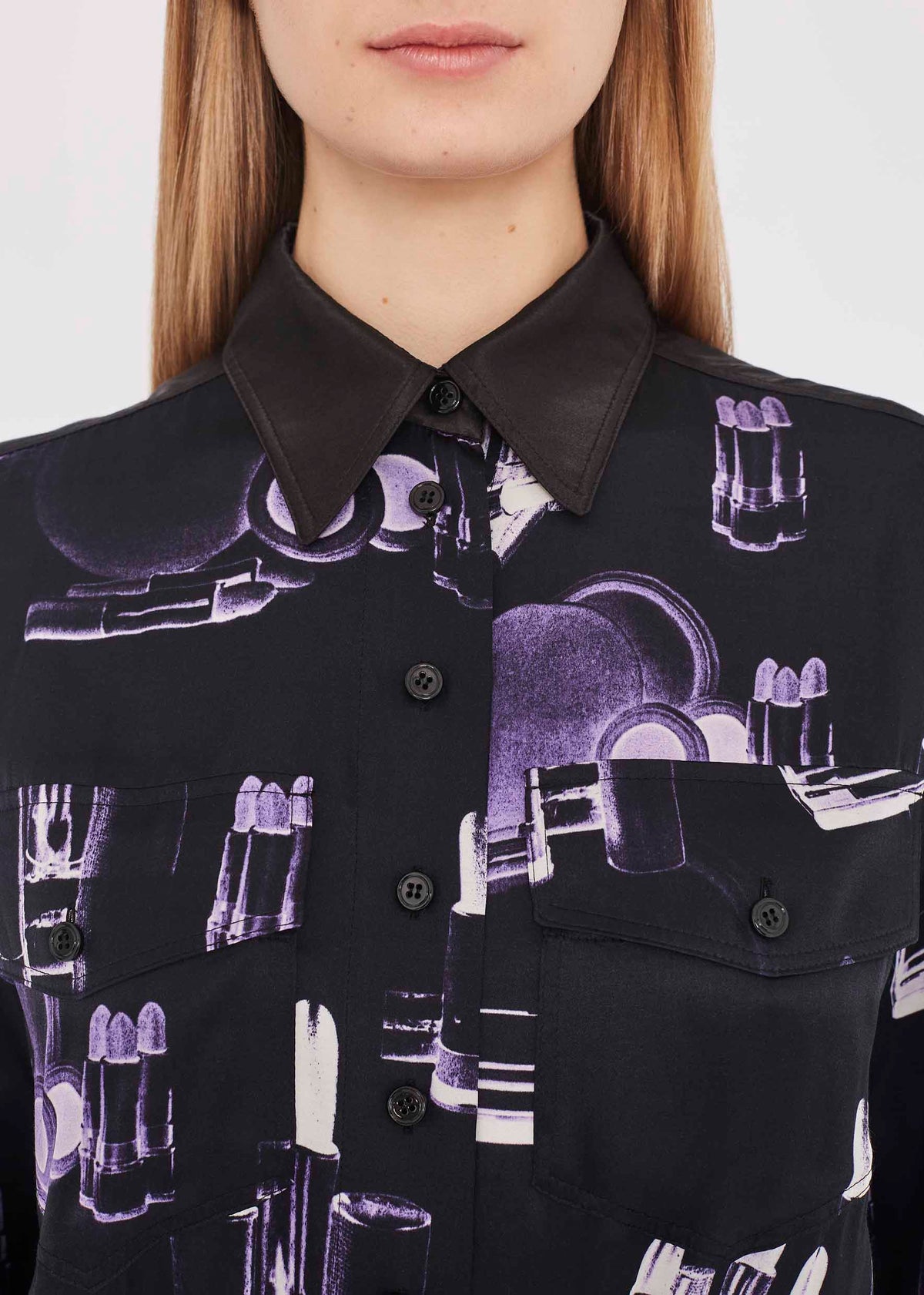 Mick shirt lipstick print Silk Shirts BELLA FREUD