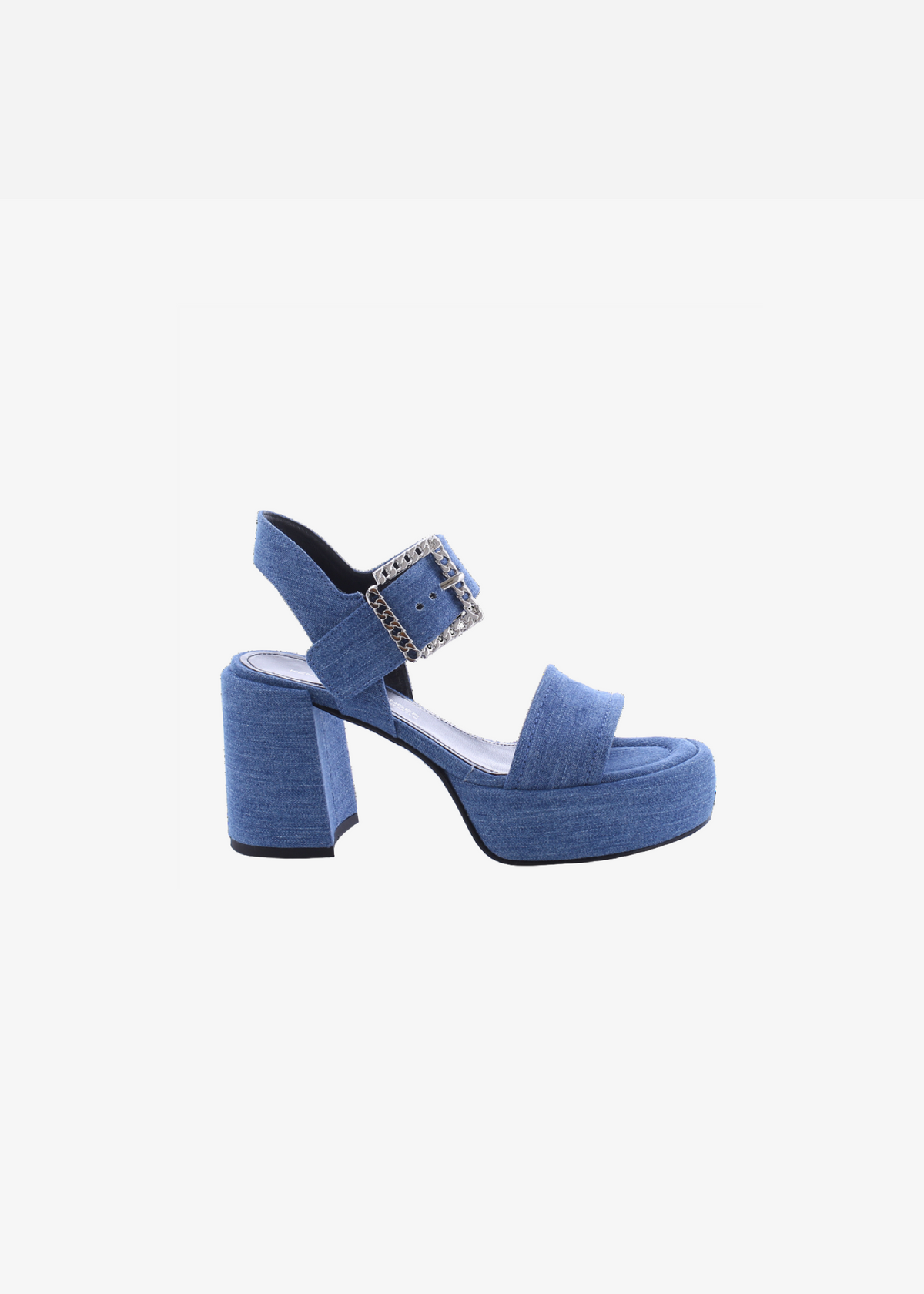 Mila plateau sandal blue/silver Shoes Kennel & Schmenger