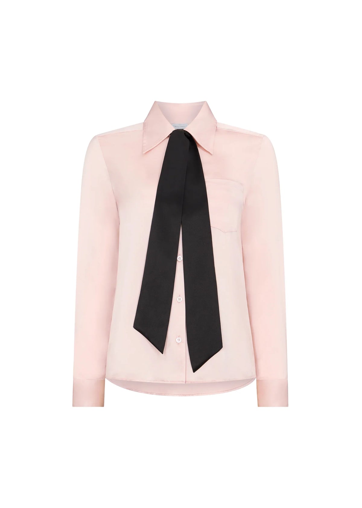 Minnelli silk satin shirt - pink & black Shirts Bella Freud