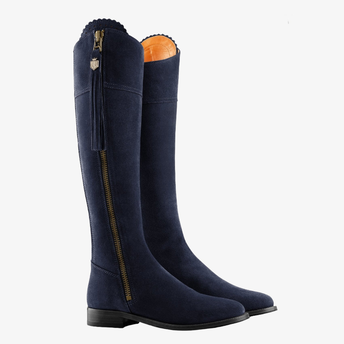 Narrow Fit Regina - Navy Suede Tall Boots FAIRFAX & FAVOR