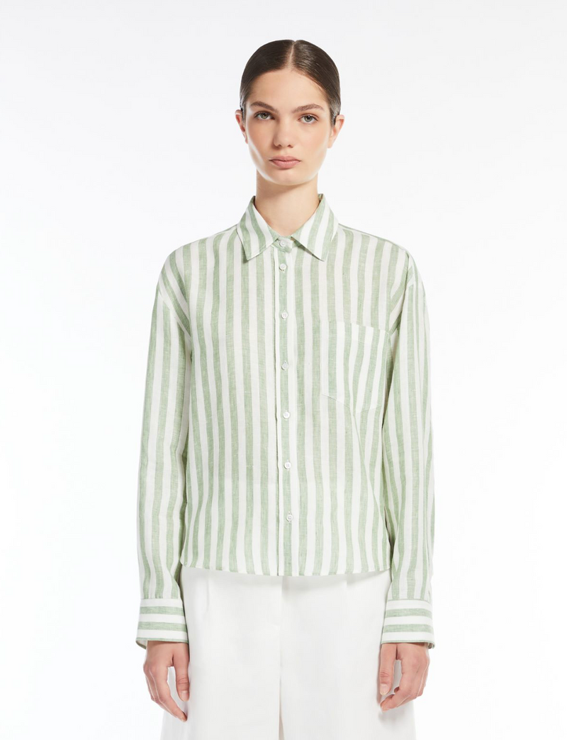 Nolana striped shirt - green Shirts MaxMara - Weekend