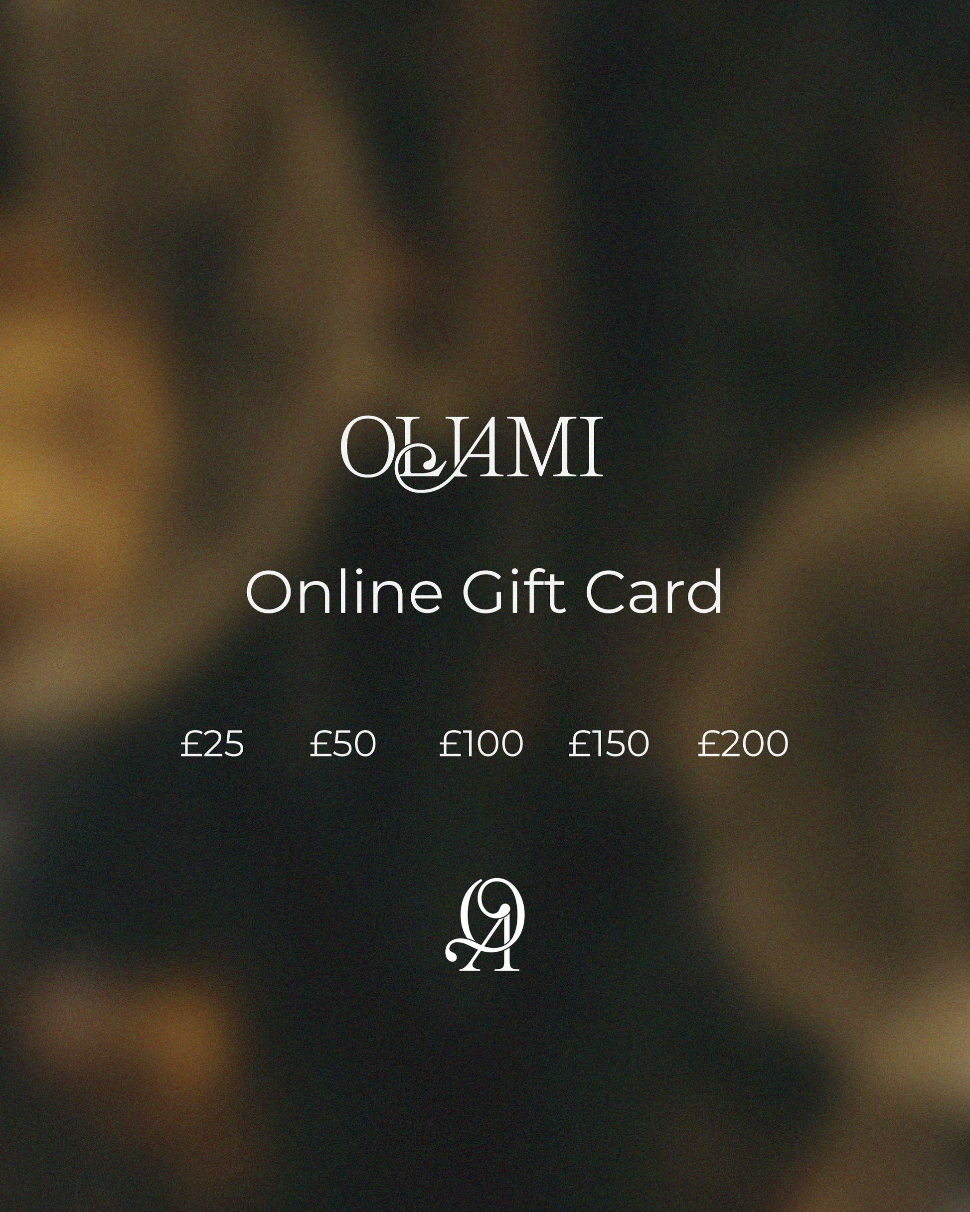 Oliami online gift card Gift Cards OLIAMI