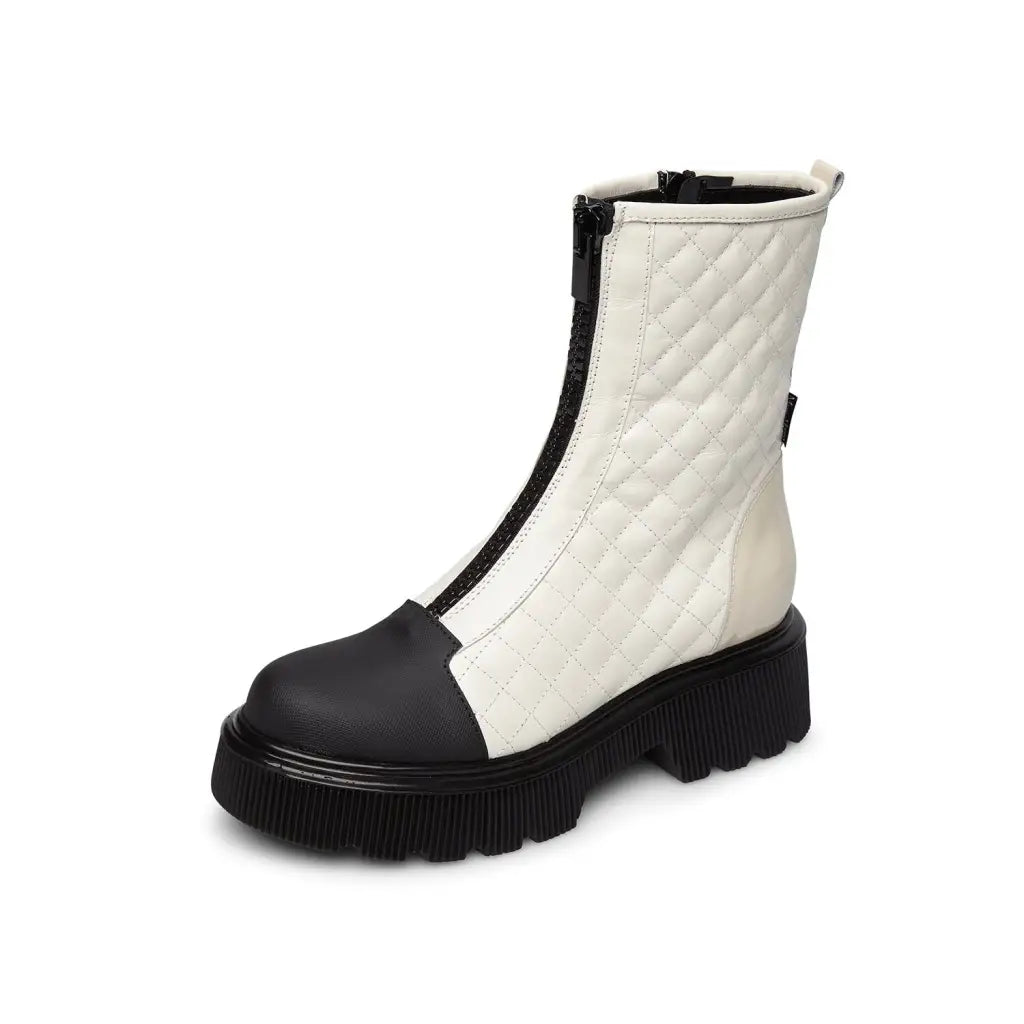 Olive - White/Black Short Boots MARCO MOREO