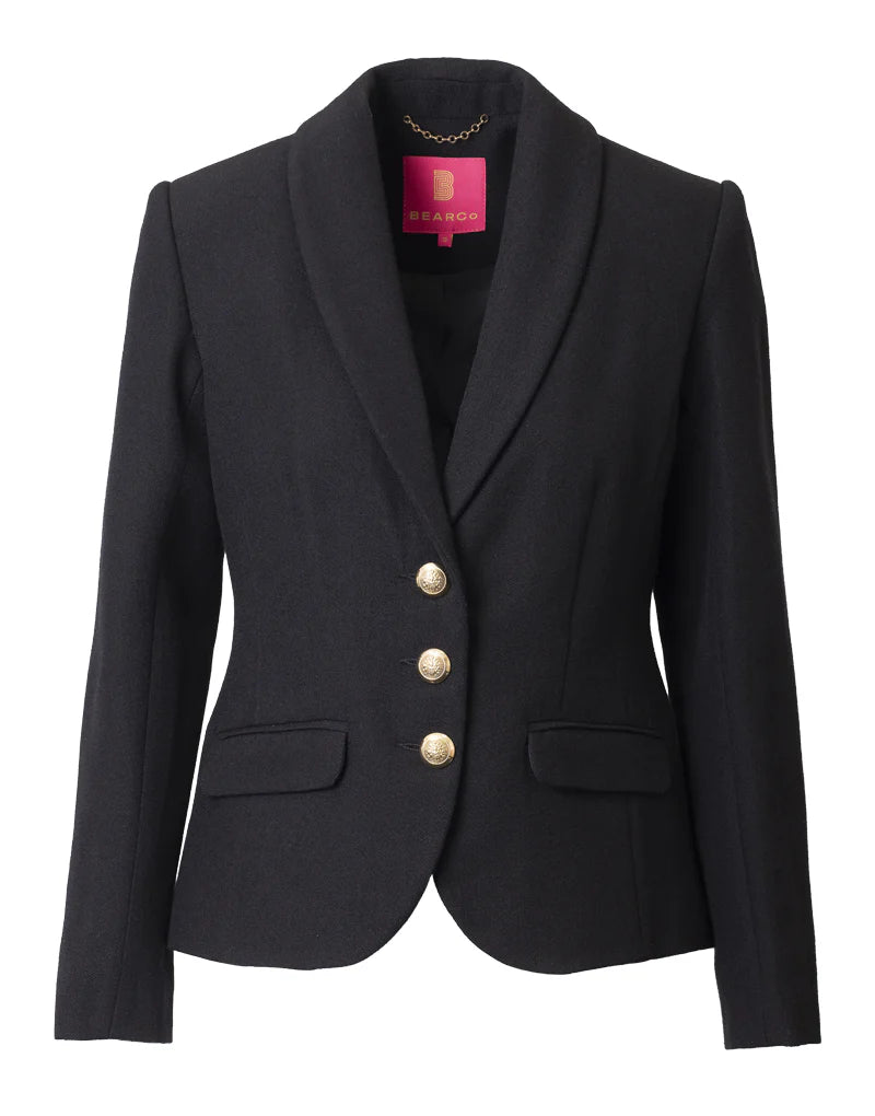 Olivia blazer - black barathea Blazers Bearco