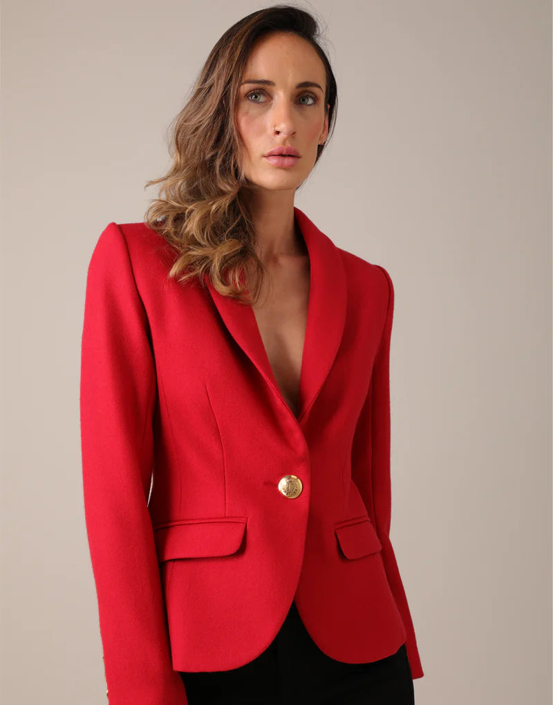 Olivia blazer - red barathea Blazers Bearco