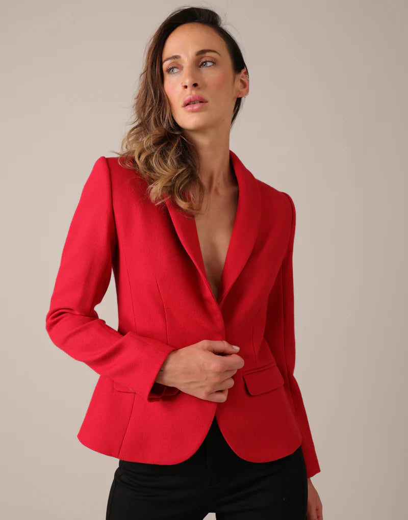 Olivia blazer - red barathea Blazers Bearco