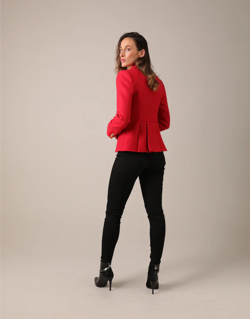 Olivia blazer - red barathea Blazers Bearco