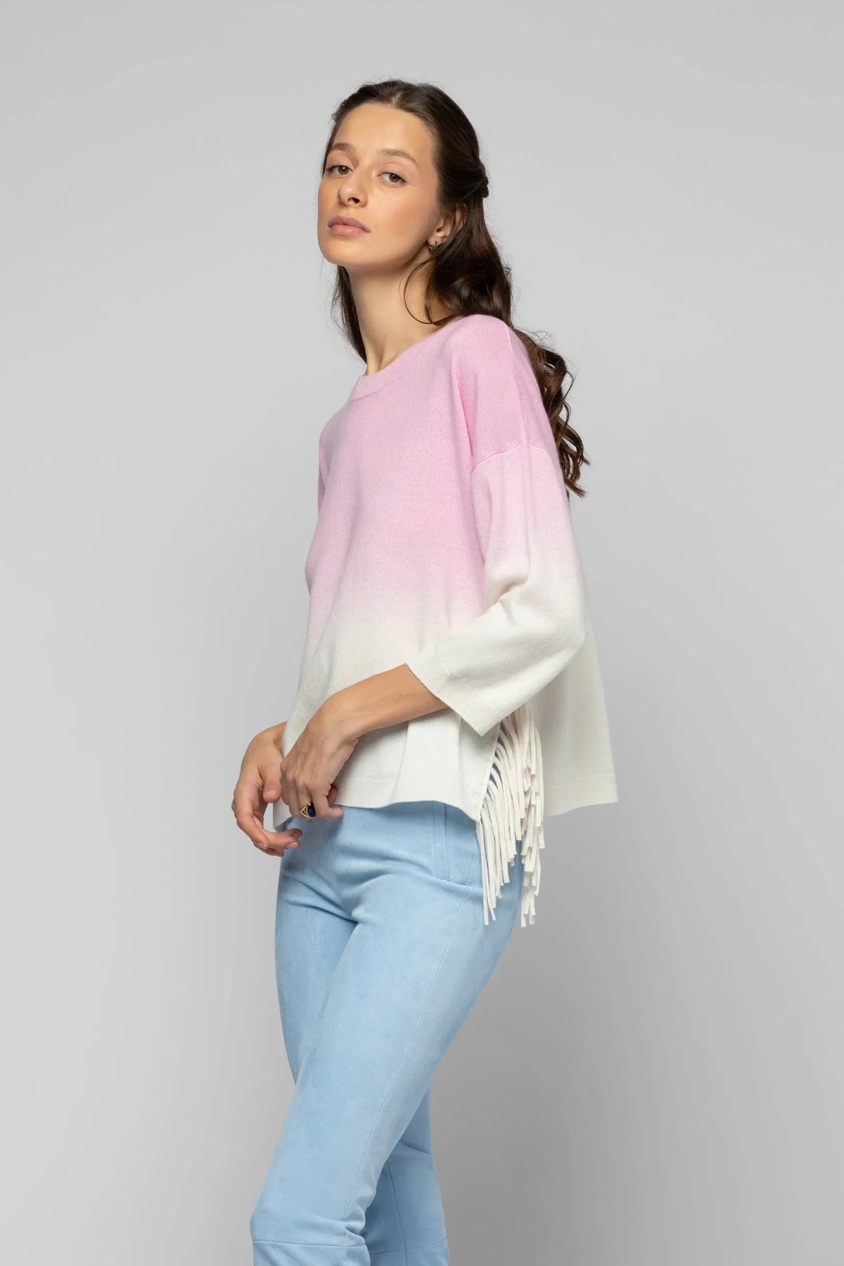 Paila printed fringe sweater - bonbon Sweater Max & Moi