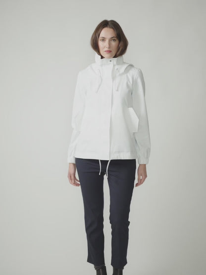 Luisa technical raincoat - white