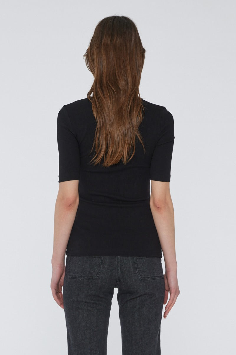 Rib cut out t-shirt Shirts & Blouses REMAIN - BIRGER