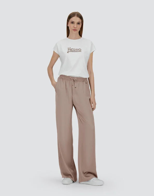 Satin trousers - taupe Trousers Herno