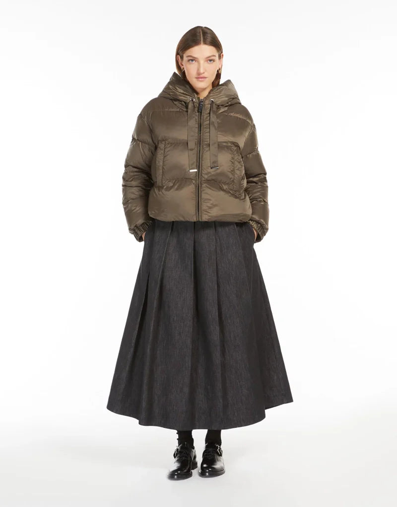 Seie cropped goose down jacket - dark green Padded Jackets