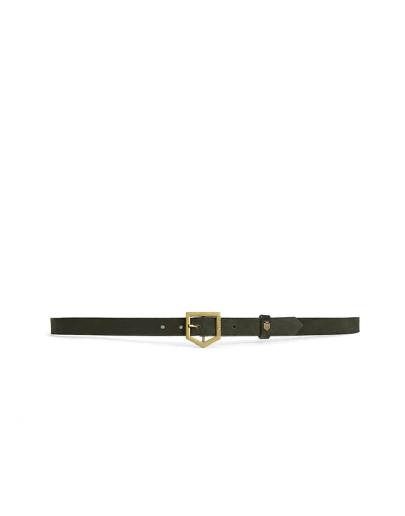 Sennowe belt - moss green suede Belts FAIRFAX & FAVOR