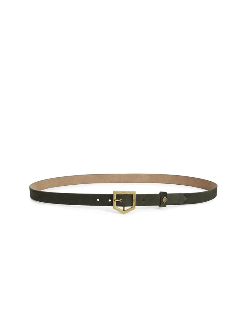 Sennowe belt - moss green suede Belts FAIRFAX & FAVOR