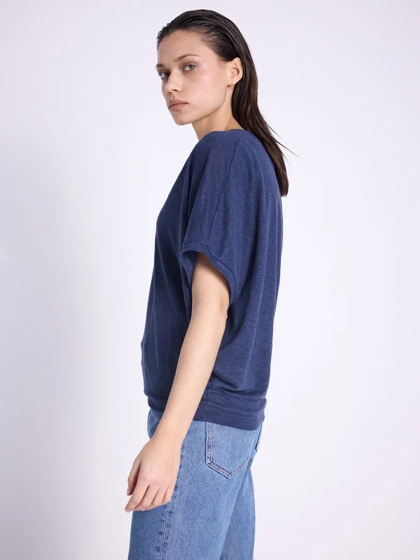 Sophia linen t-shirt - marine T-shirts Not Shy