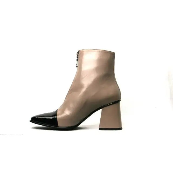 Sophia - Taupe/Black Short Boots MARCO MOREO