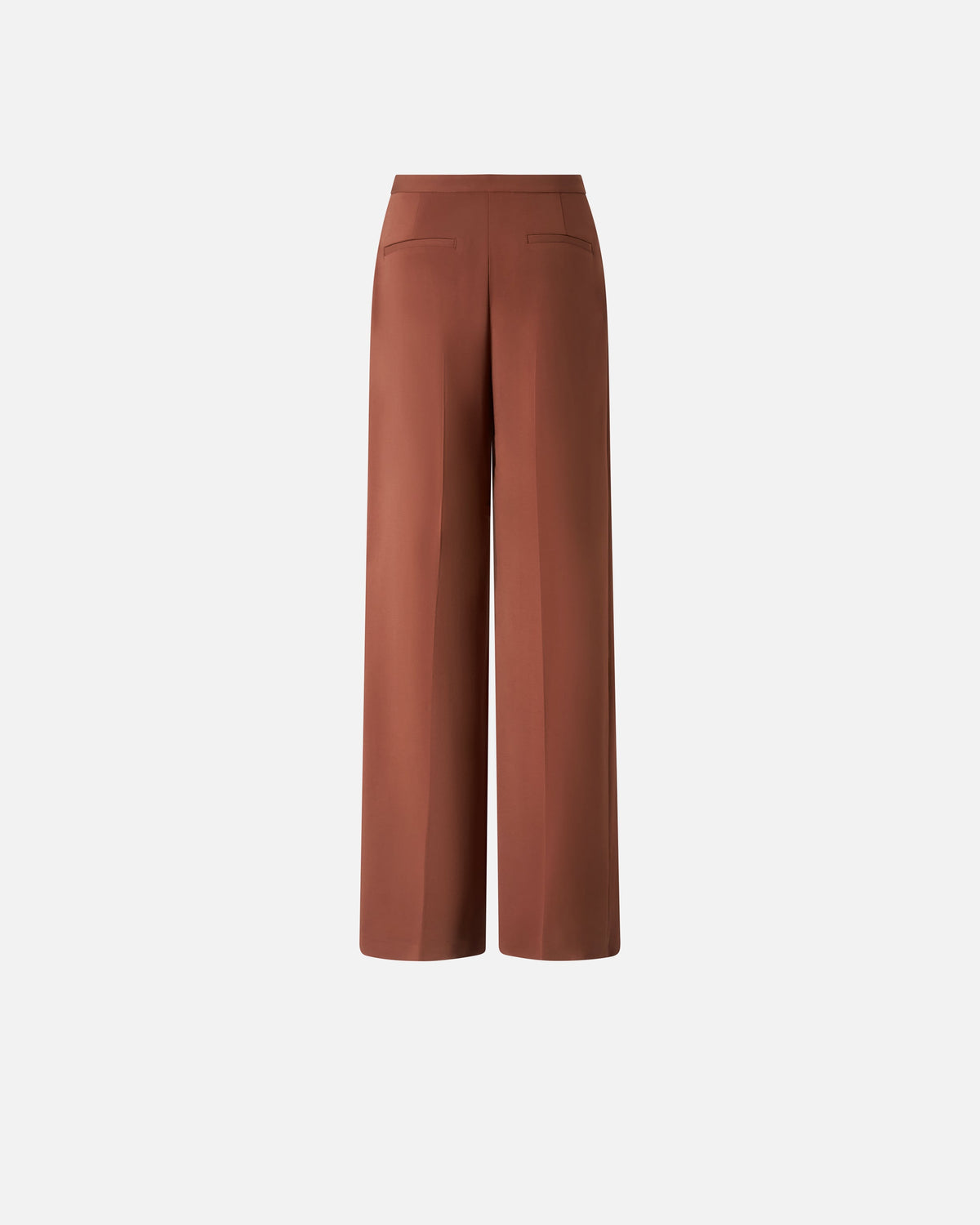 Special-occasion wide-leg cady trousers - brown Trousers