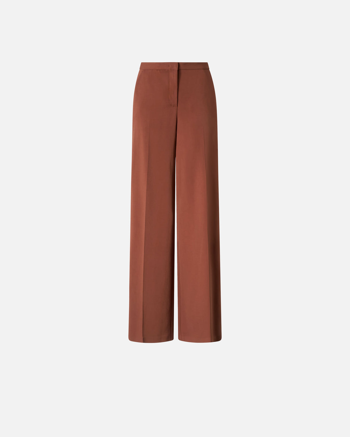 Special-occasion wide-leg cady trousers - brown Trousers