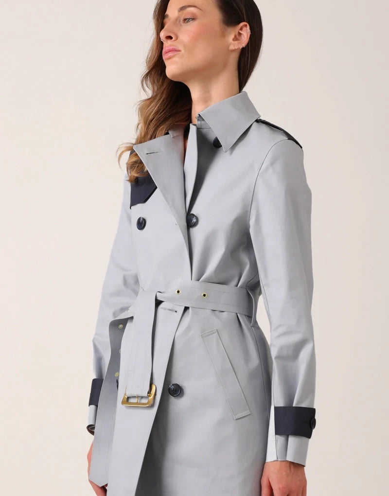 The Blair Trench Cornflower Limited Edition HANCOCK OF SCOTLAND Trench Coats Pampas