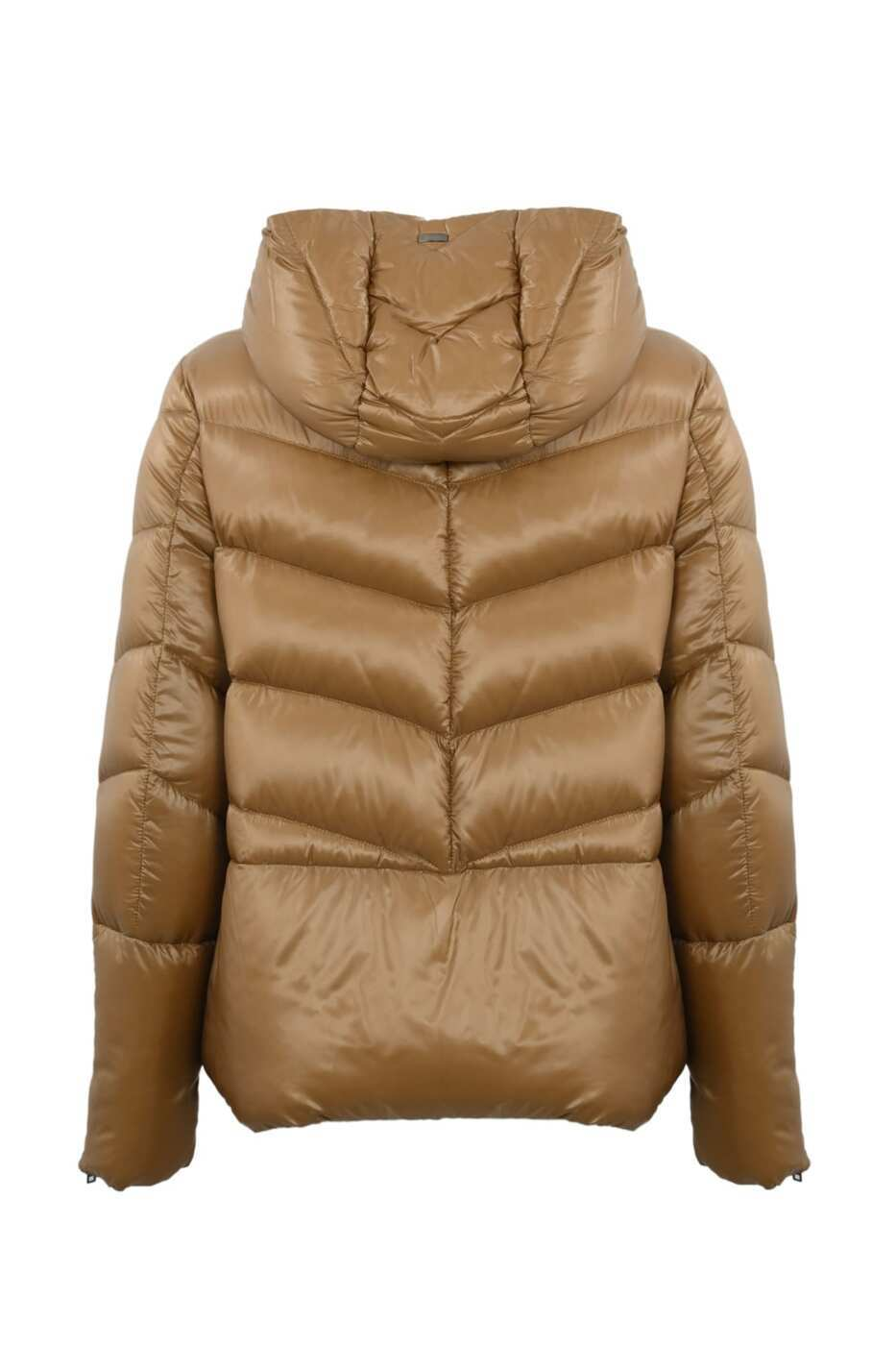 V quilted nylon hood jacket - camel Jacket HERNO