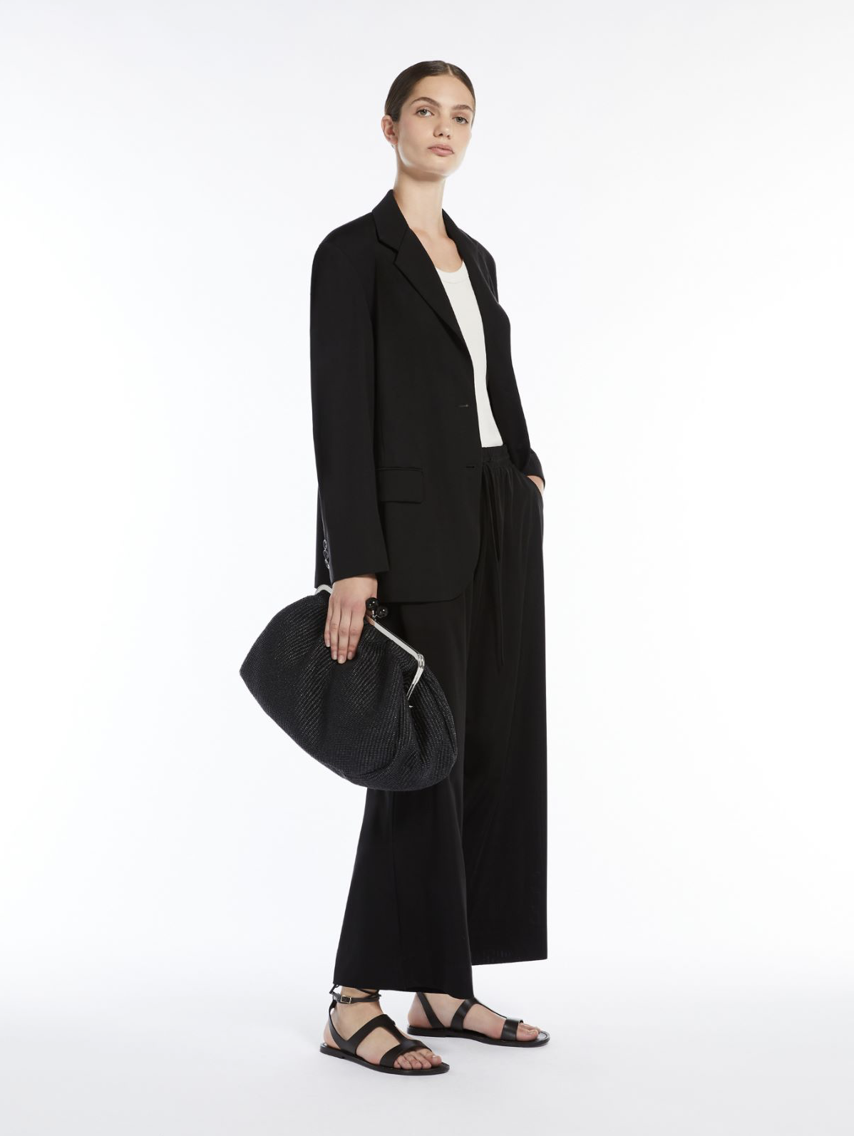 Vigile jersey cropped trousers - black Trousers MaxMara