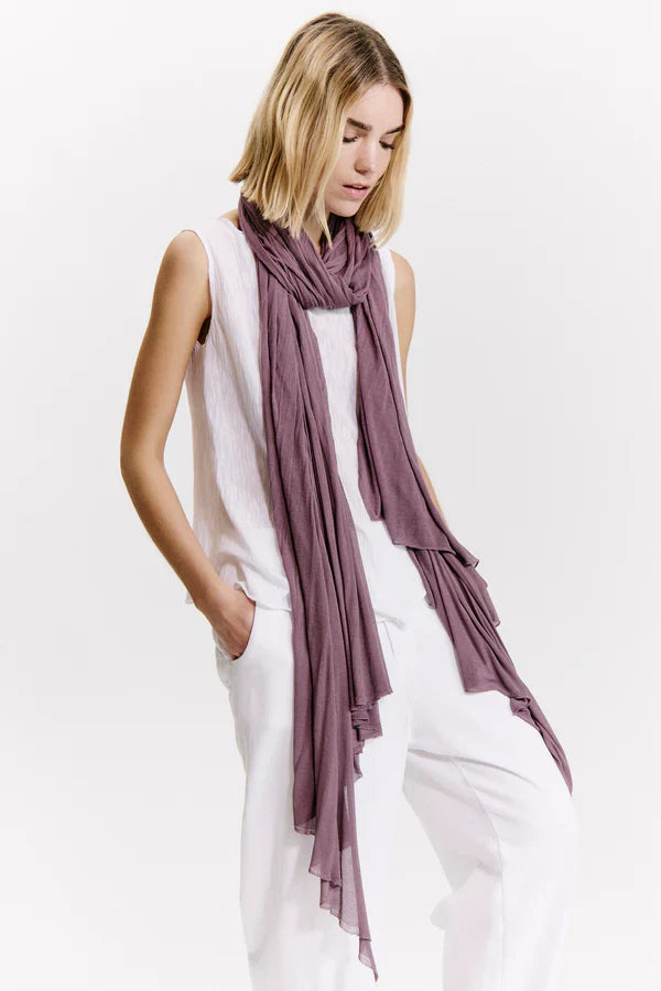 Viscose knitted scarf - mauve Scarves Transit