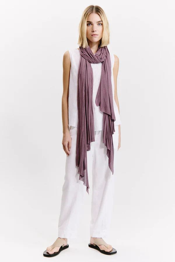 Viscose knitted scarf - mauve Scarves Transit