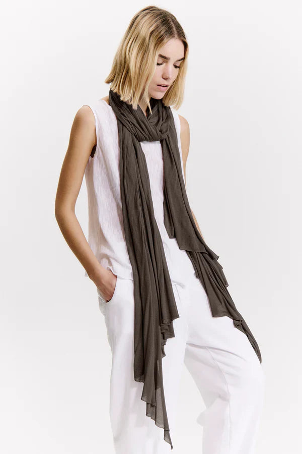 Viscose knitted scarf - mud Scarves Transit