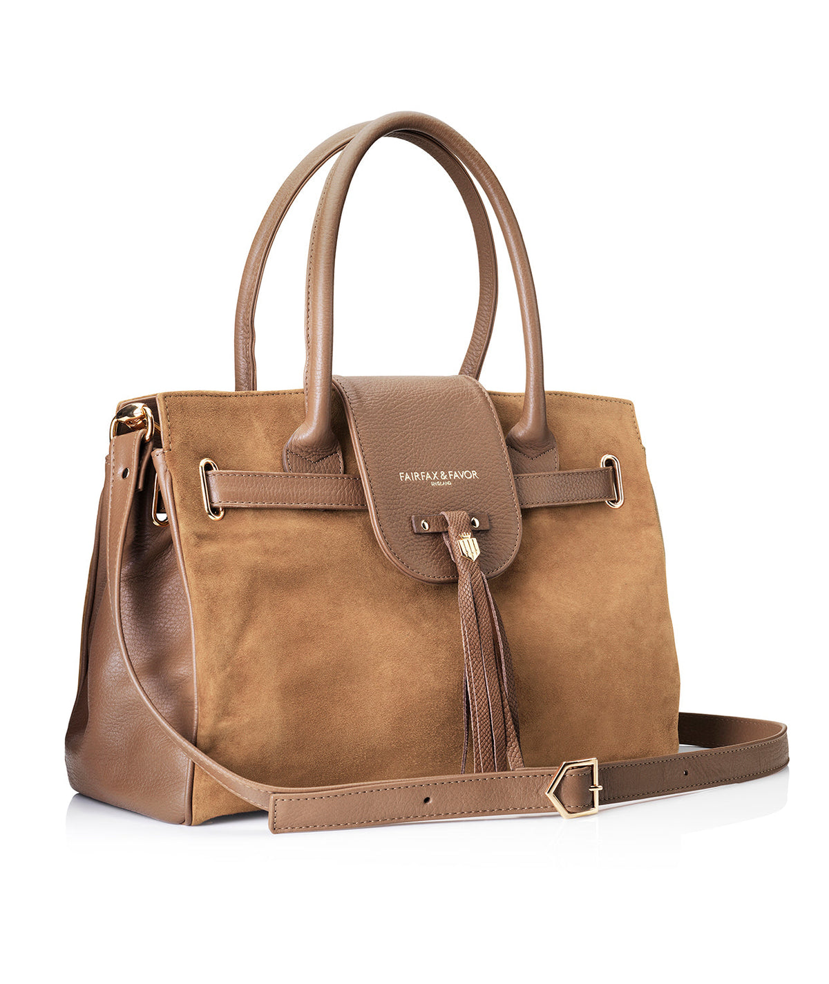 Windsor handbag - tan suede Bags & Purses FAIRFAX & FAVOR