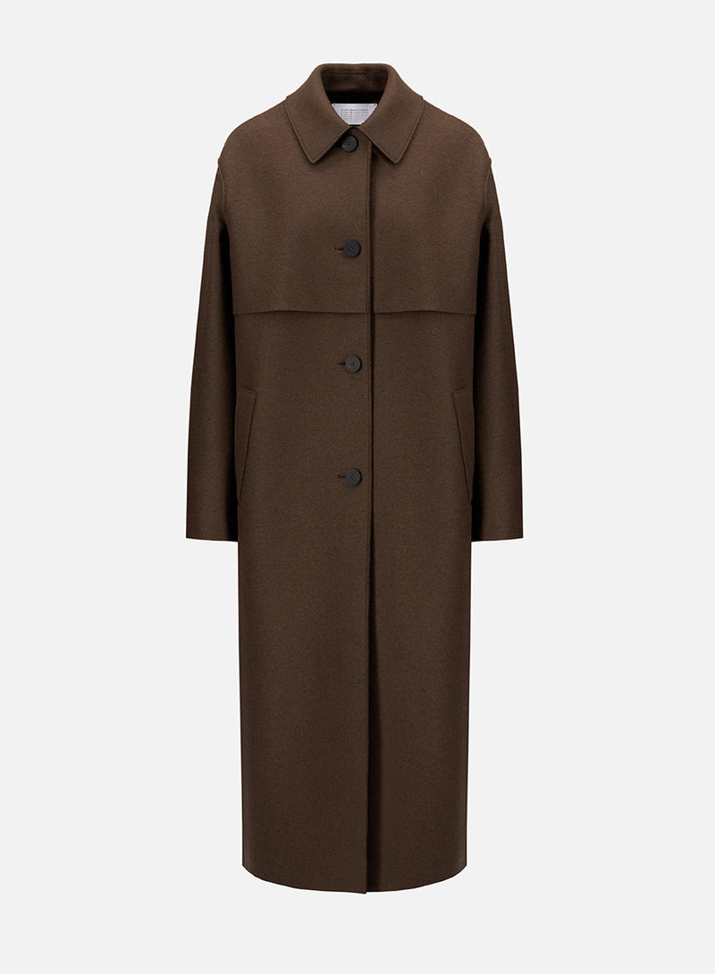 Women’s shield coat pressed wool - teddy brown Tailored